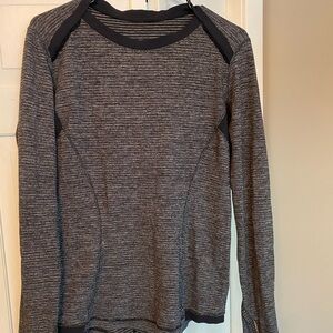Gray long sleeve running shirt lululemon
